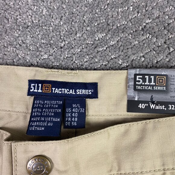 NWT 5.11 Tactical Taclite Pro Pants Cargo Ripstop Khaki Men's 40 x 32 - Picture 10 of 15